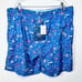 Peter Millar Seaside Swim Trunks Blue Red XXL w/ Coozie