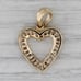 0.39ctw Diamond Open Heart Pendant 14k Yellow Gold