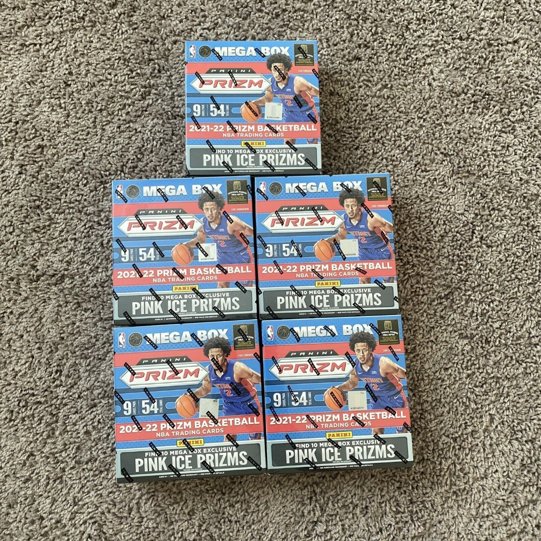 2021-22 Panini Prizm NBA Basketball Mega Box Walmart Lot of 5 Pink Ice Prizms
