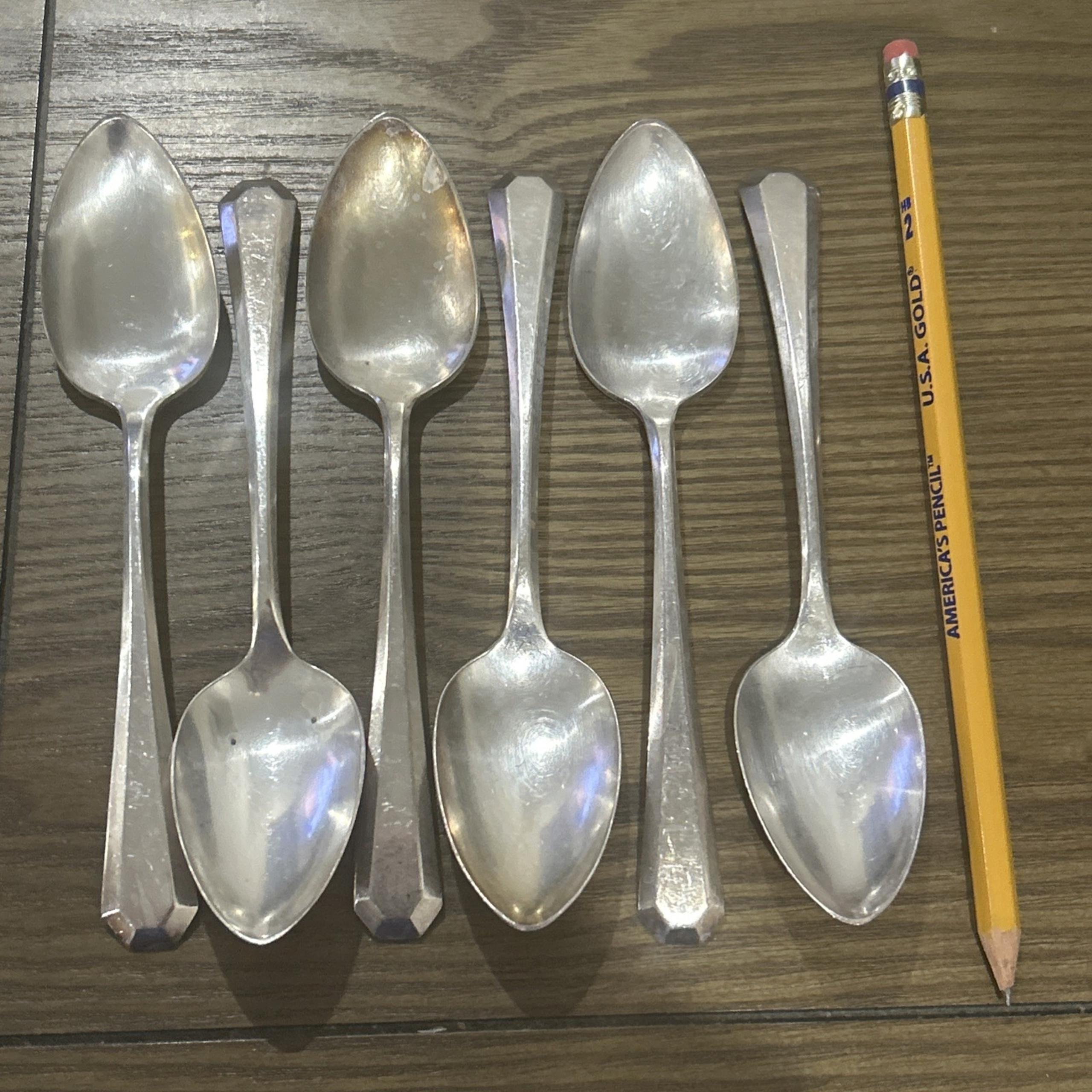 Lot Of 6 Wm Rogers & Son AA Pat Aug 21 17 Silver plated Spoons