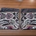 Croscill Standard Pillow Shams Pair Imperial Empress Claret Red Gold