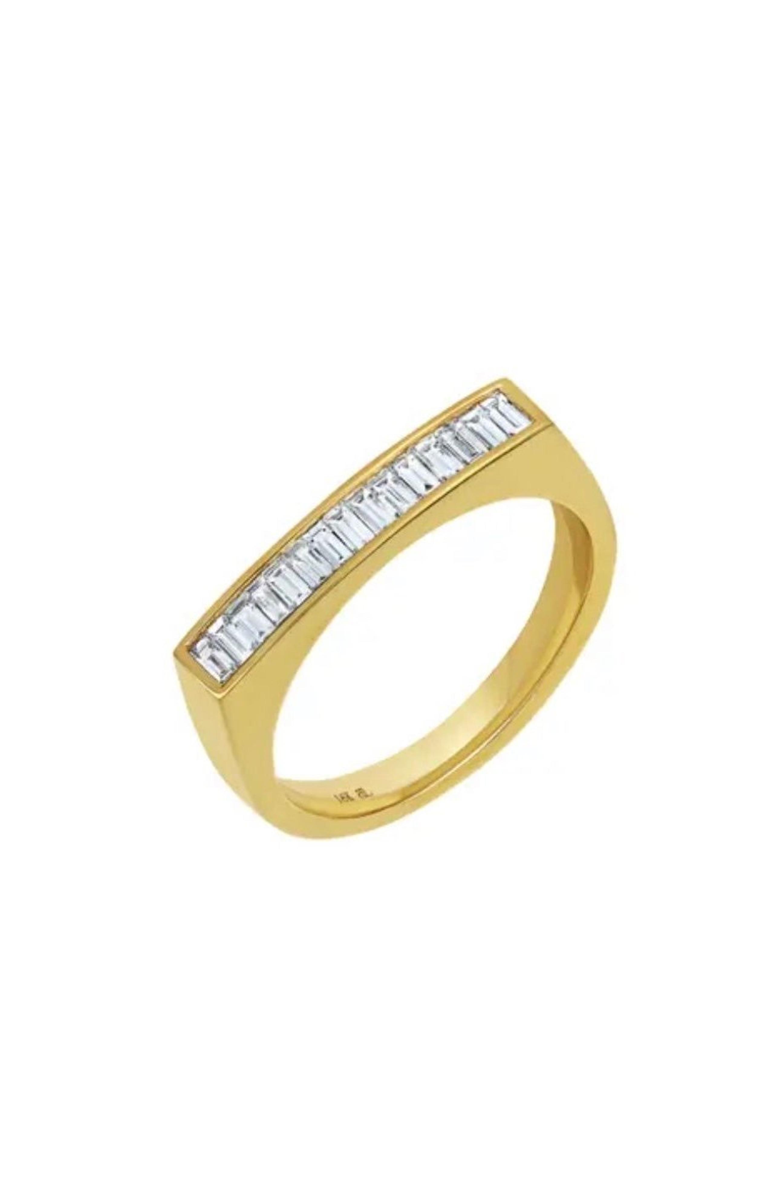 FREIDA ROTHMAN RING  925 SILVER PLATED GOLD