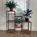 7 Pots Indoor Outdoor Wooden Plant Stand Shelf for Multiple Plants - NEW!