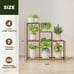 7 Pots Indoor Outdoor Wooden Plant Stand Shelf for Multiple Plants - NEW!