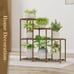 7 Pots Indoor Outdoor Wooden Plant Stand Shelf for Multiple Plants - NEW!