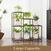 7 Pots Indoor Outdoor Wooden Plant Stand Shelf for Multiple Plants - NEW!