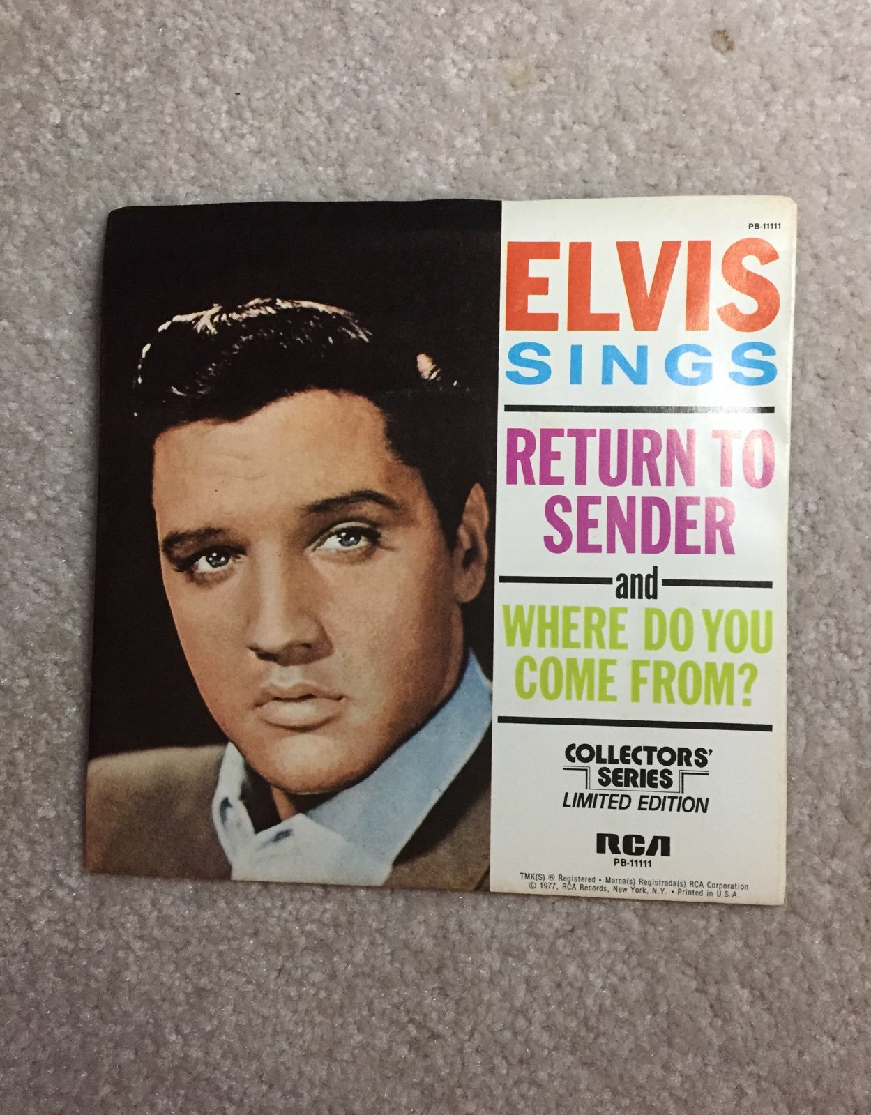 RARE!!! Elvis Presley 45 vinyl record- 1