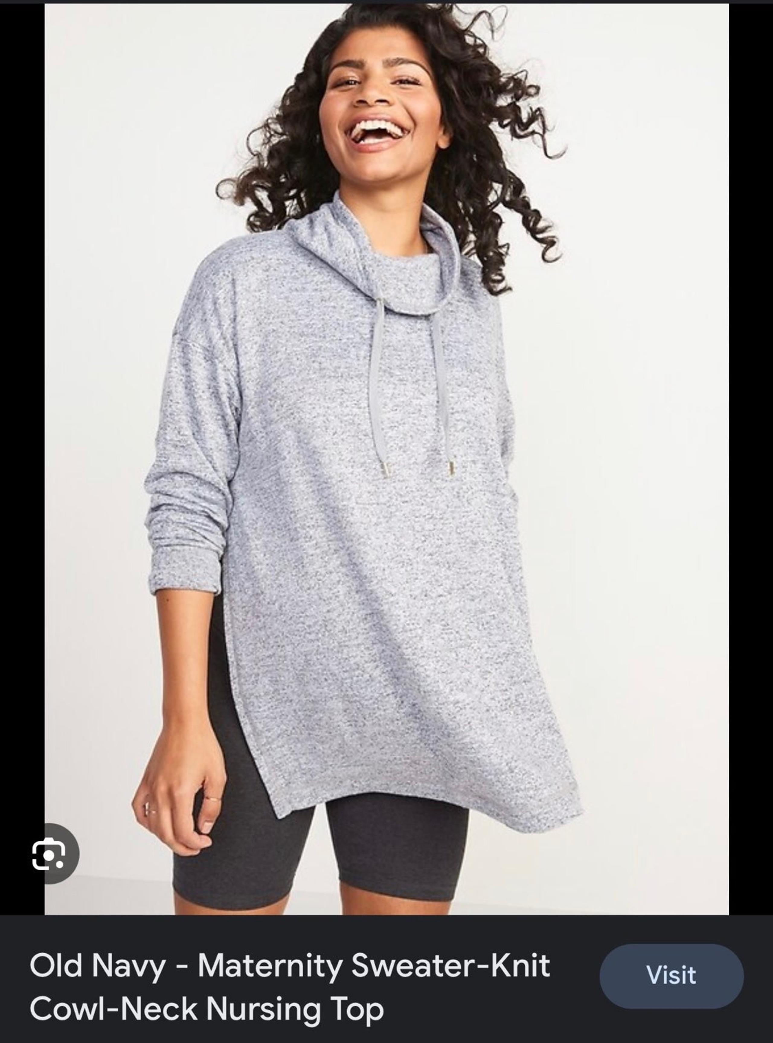 - Maternity Sweater-Knit Cowl-Neck Nursing Top - Old Navy