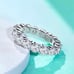 Certified 5 Carat 18k Gold Diamond Eternity Ring Moissanite Wedding Bridal Band