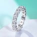 Certified 5 Carat 18k Gold Diamond Eternity Ring Moissanite Wedding Bridal Band