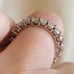 Certified 5 Carat 18k Gold Diamond Eternity Ring Moissanite Wedding Bridal Band