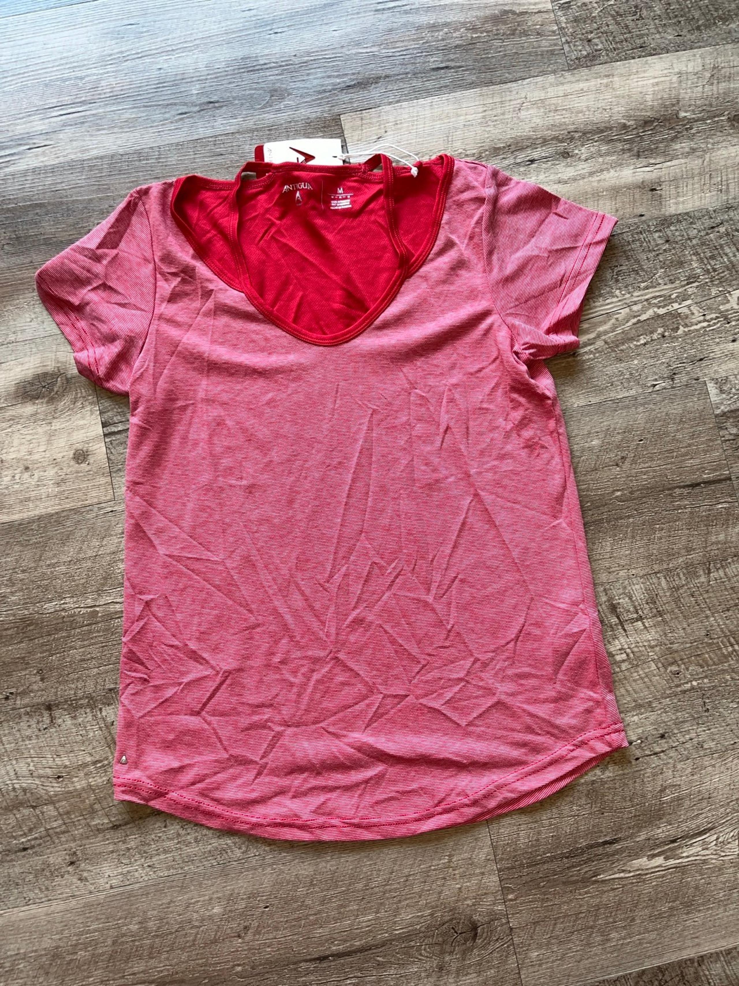 Item No 1066 - Pink/Red = Antigua Women's Tshirt