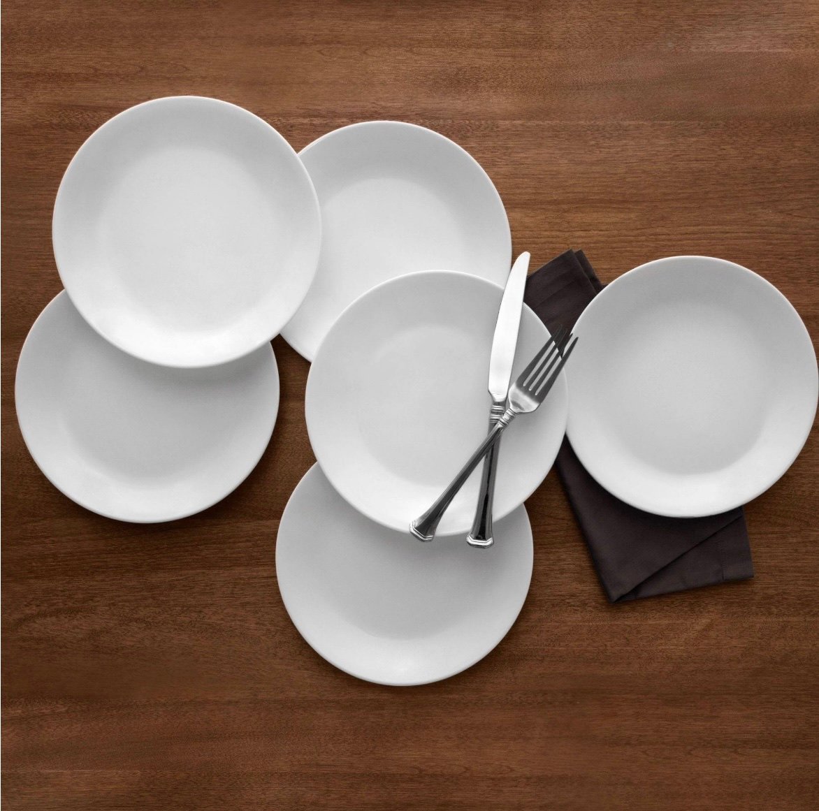 Corelle Classic Winter Frost White 8.5 Lunch Plate, Set of 6