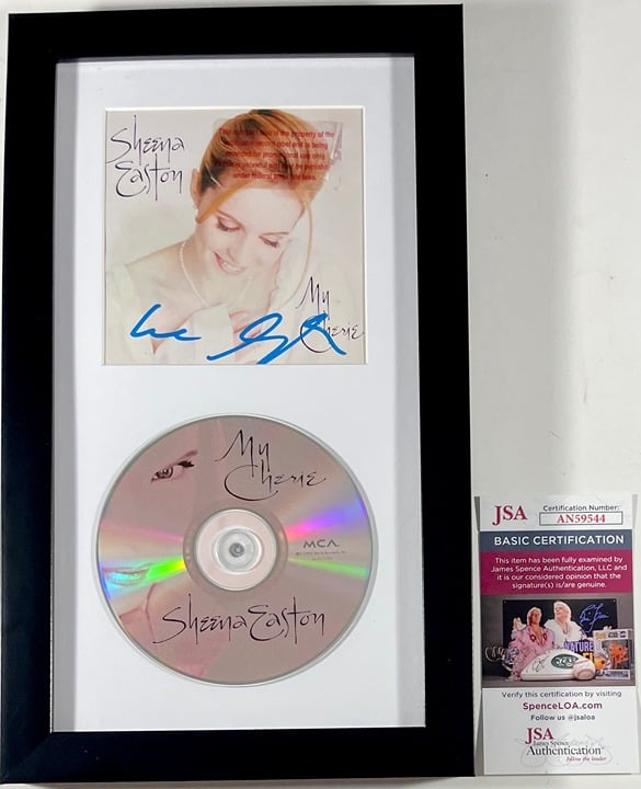 Sheena Easton Signed My Cherie CD Booklet Framed Matted Display JSA COA