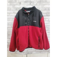 Vintage 90s Tommy Hilfiger Fleece Full Zip Jacket Pullover Black Red Men XXL 2XL