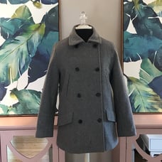 J. Crew Gray Wool Long Wool PeaCoat XS