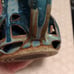 Studio Art Pottery Blue Glazed Coffee Vintage Mug Cup Signed by Sara