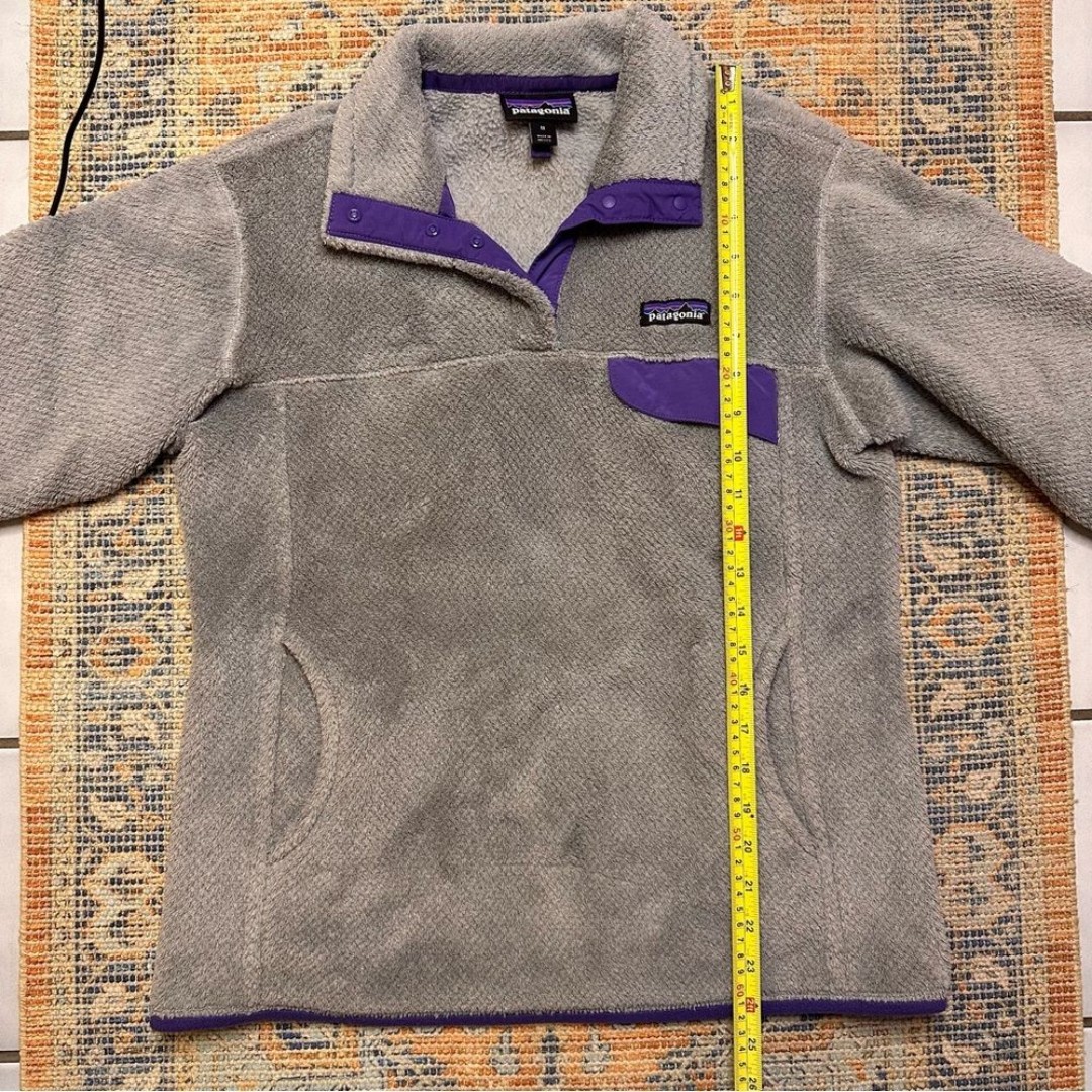 Patagonia Re-Tool Snap-T Fleece Pullover Gray Purple Size Medium Gropcore Hike