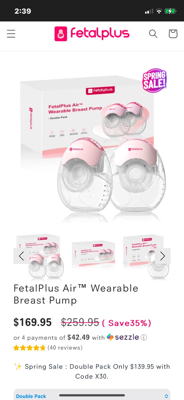 Fetal plus Air breast pump
