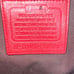EUC COACH Satchel Tote Tan Signature Jacquard & Red Leather Silver Hardware