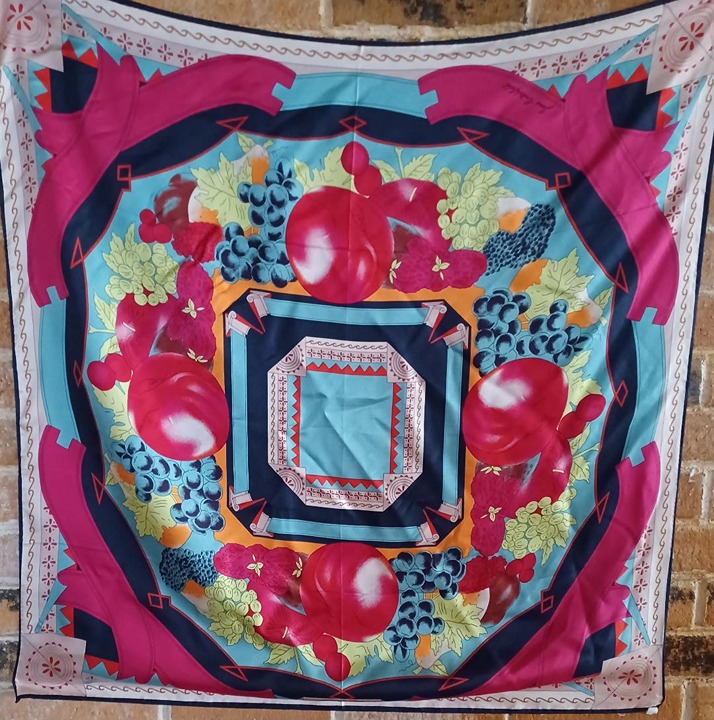 Vintage June Critchfield 1989 H. J. Heinz Silk Scarf