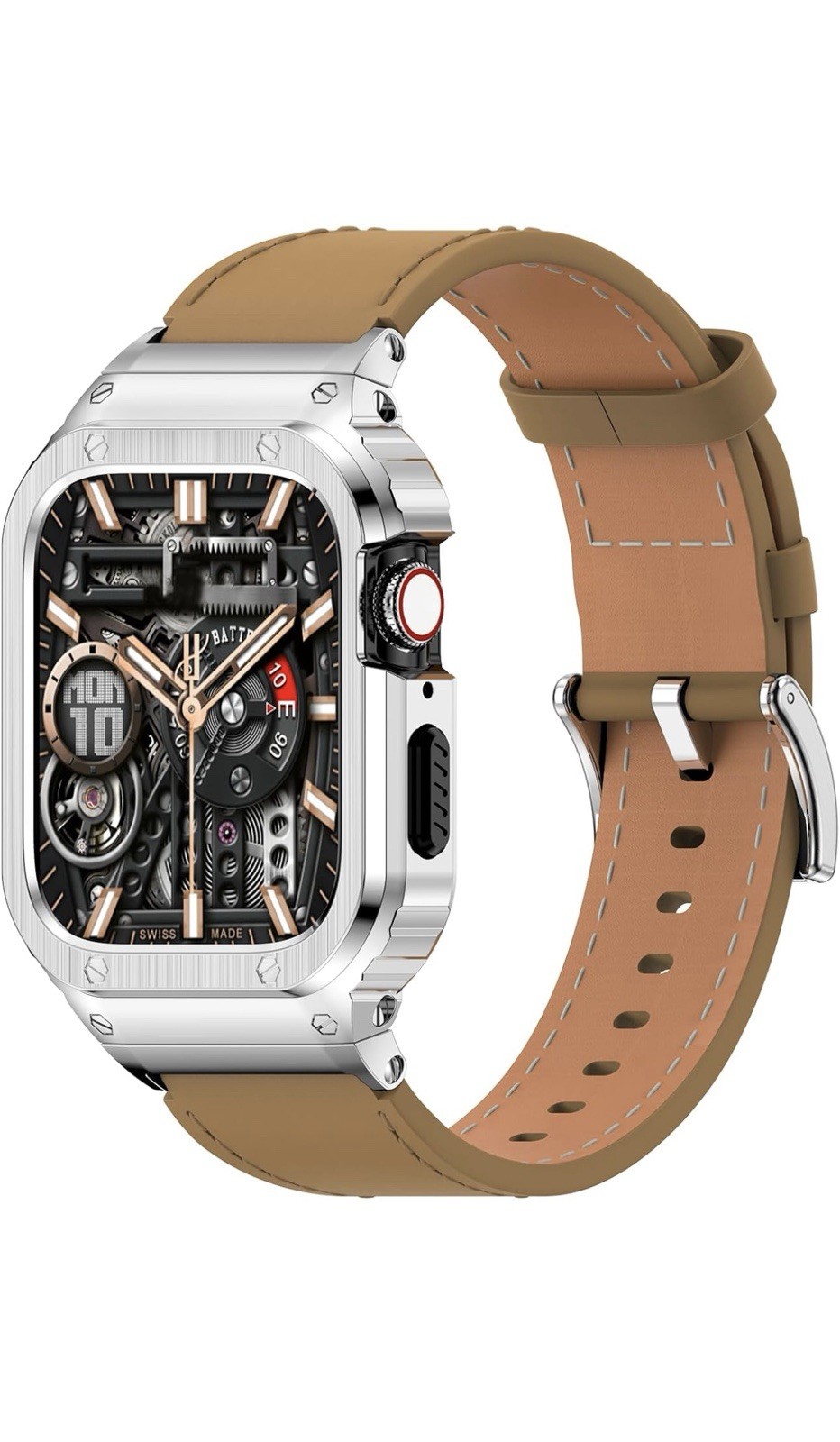 SUPLINK Stainless Steel Case and Bands Compatible with Apple Watch Band