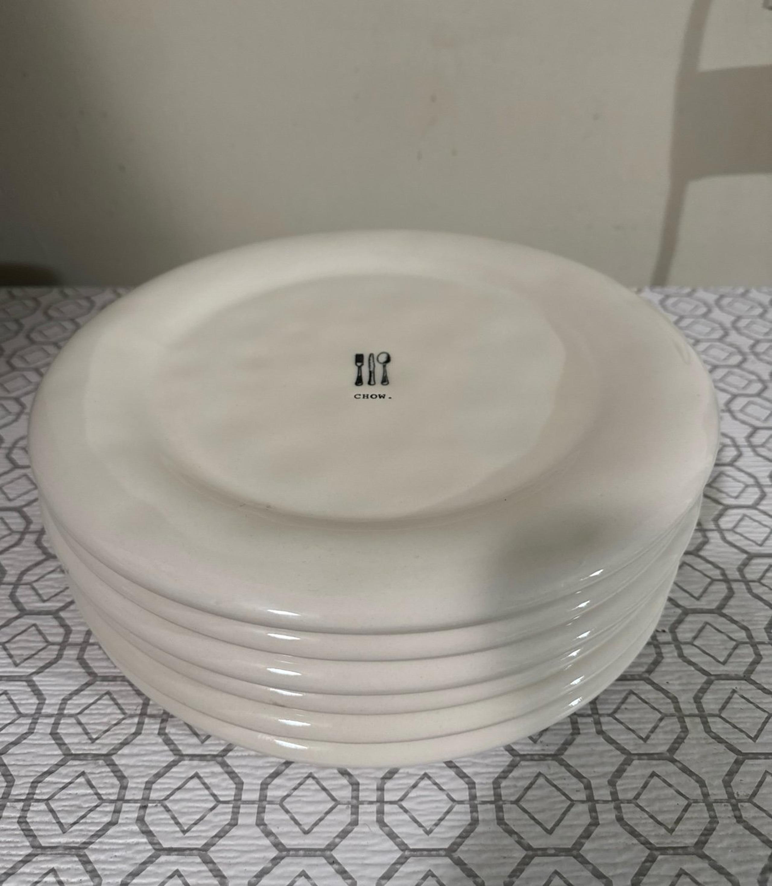 6 Rae Dunn Dinner Plates DISCONTINUED!