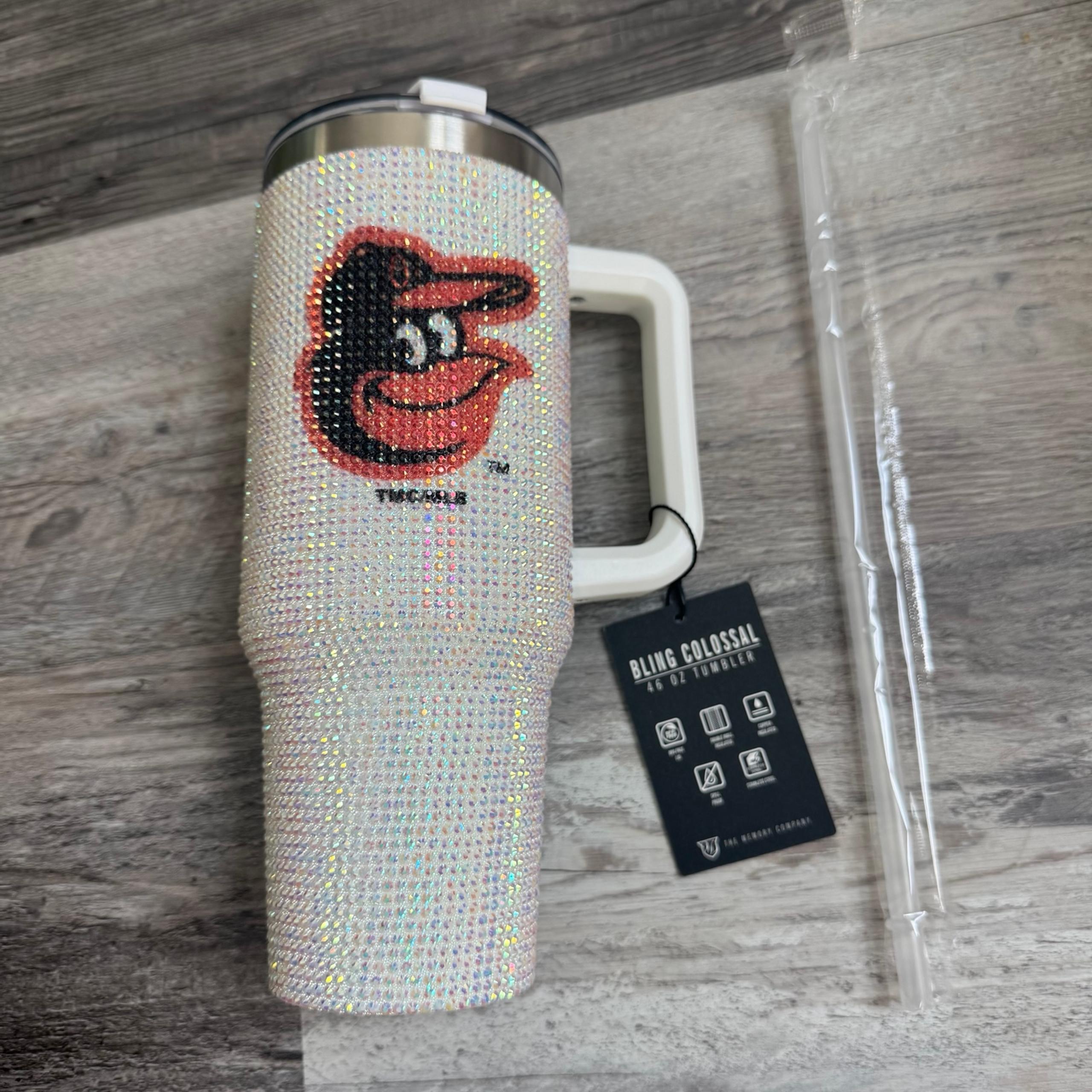Baltimore orioles bling rhinestone MLB tumbler 46oz
