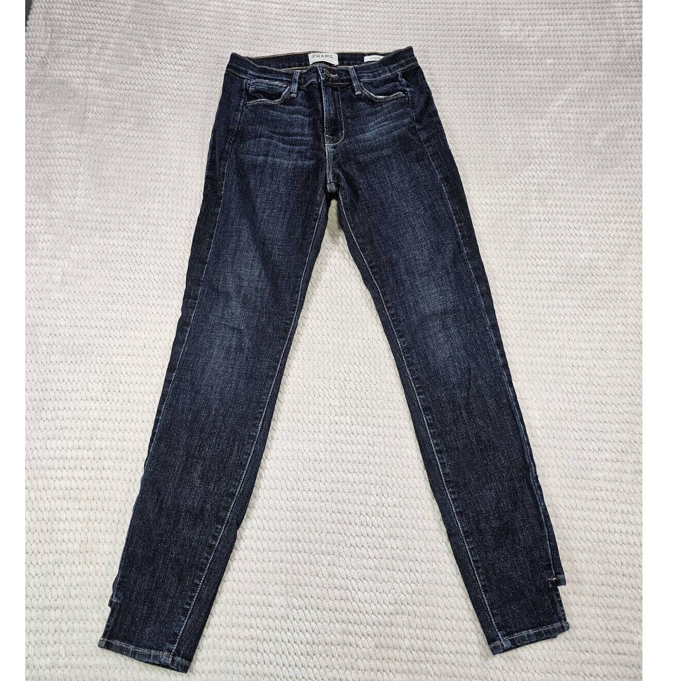 Frame Denim Le High Skinny Jeans Womens Size 26 Stretch Dark Wash Denim Frame Denim Le High Skinny Jeans Womens Size 26 Stretch Dark Wash Denim