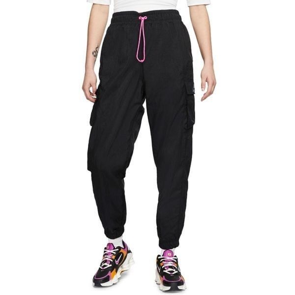 Nike Sportswear Pants Women's 2XL Black Icon Clash Woven Cargo Nylon Lose Fit