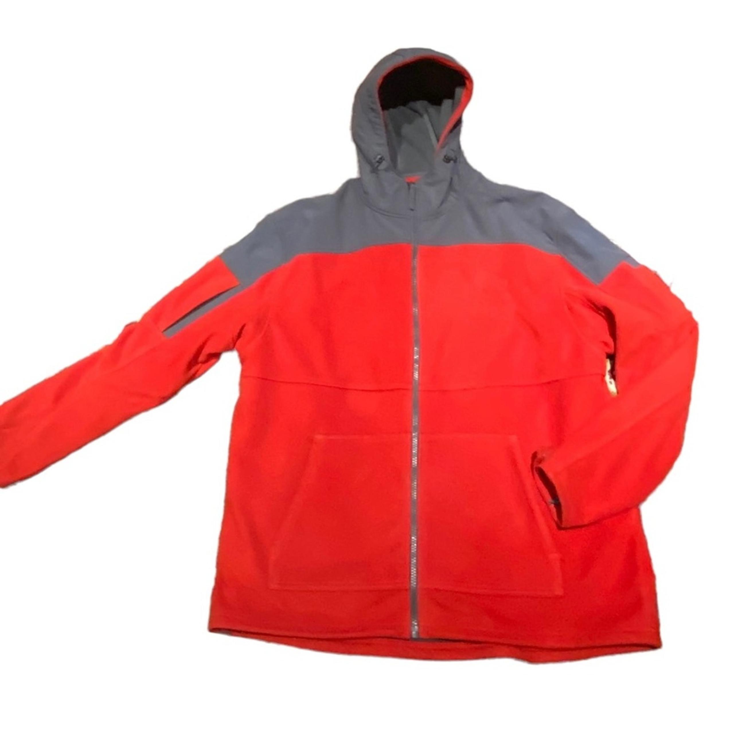 Duluth Trading Company, men’s red fleece 2XL tall  full zip hooded jacket