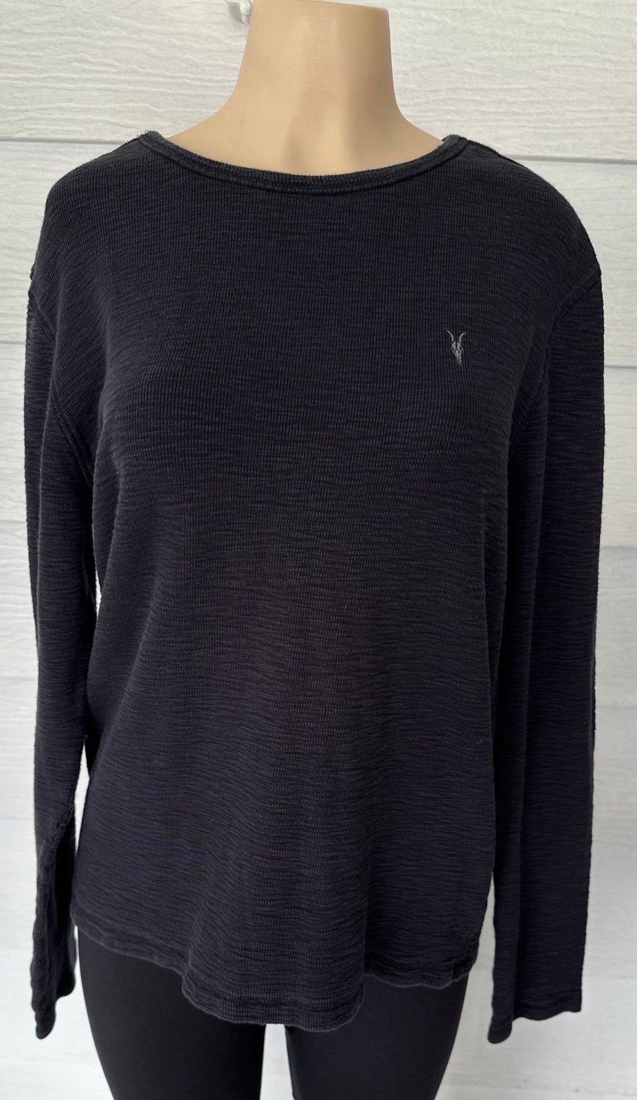 ALL SAINTS Muse Long Sleeve Henley Sweater Men's Size Large