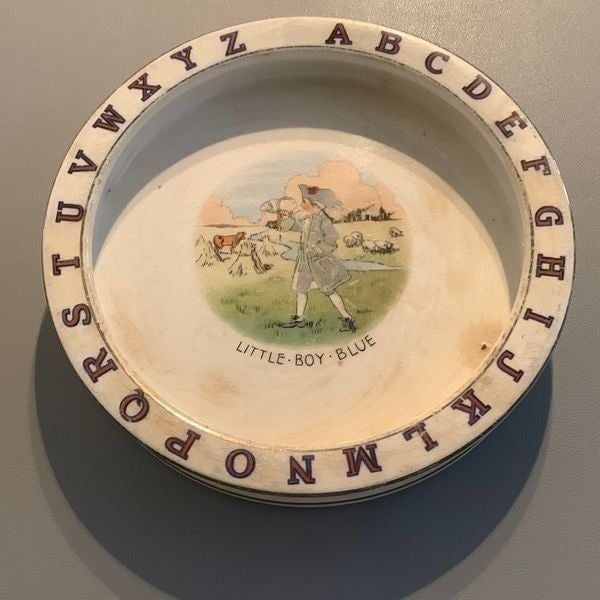 Antique China Baby Plate