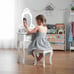 Dressing Table With Stool and Mirror 3 - 7 years - White Wooden Makeup Vanity