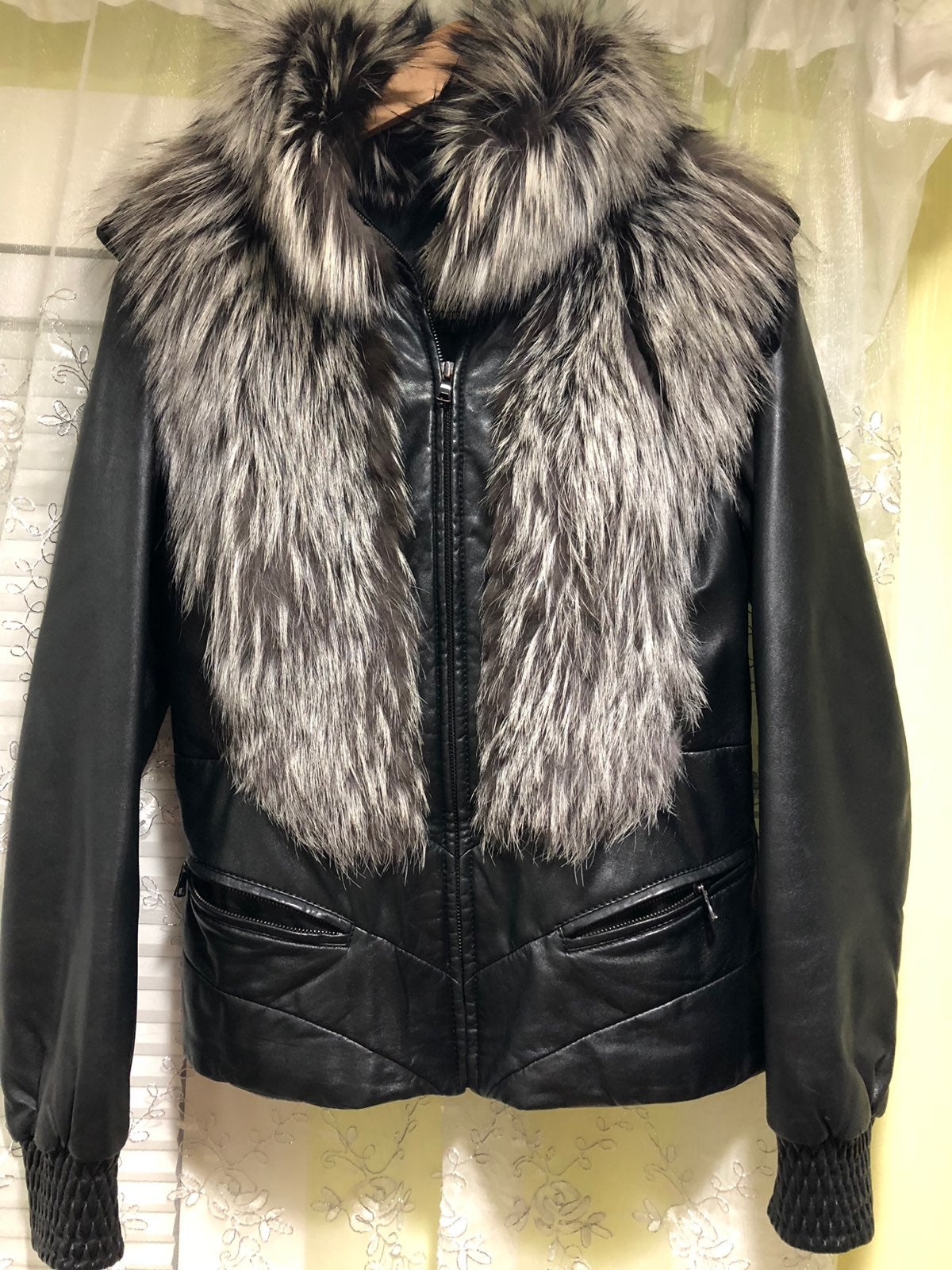 Real Leather And Fur Jacket