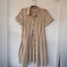 Burberry Tan Pleated A-line Mini Dress
