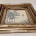 Vintage Japanese bamboo And Sailboat Imoto Tekiho Framed Art