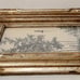 Vintage Japanese bamboo And Sailboat Imoto Tekiho Framed Art