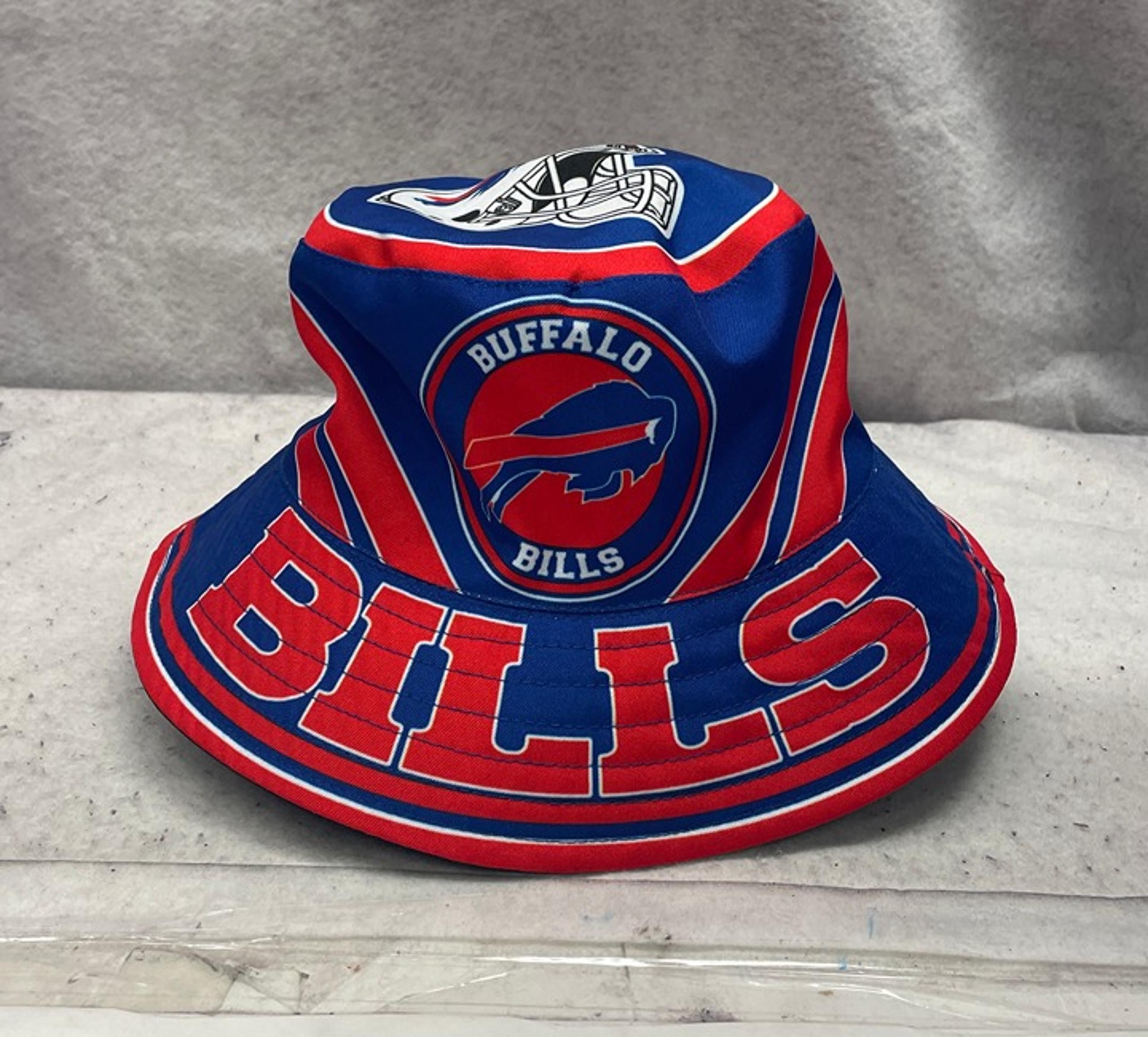 Buffalo Bills Bucket Hat Cap Red White Blue Jersey Vintage New