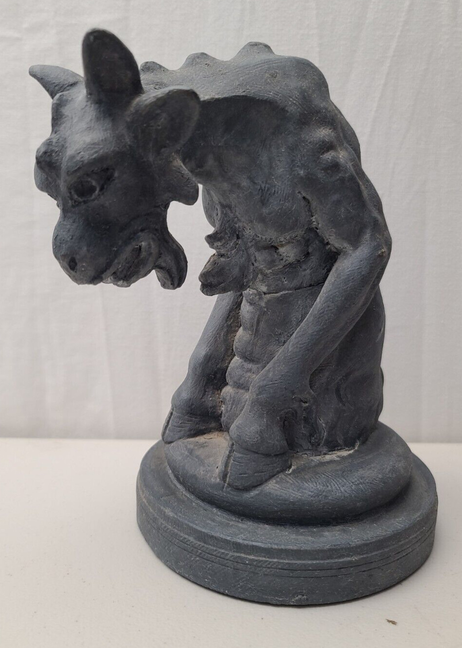 Handmade Clay Goat Home Decor Mantle Piece Large Paperweight