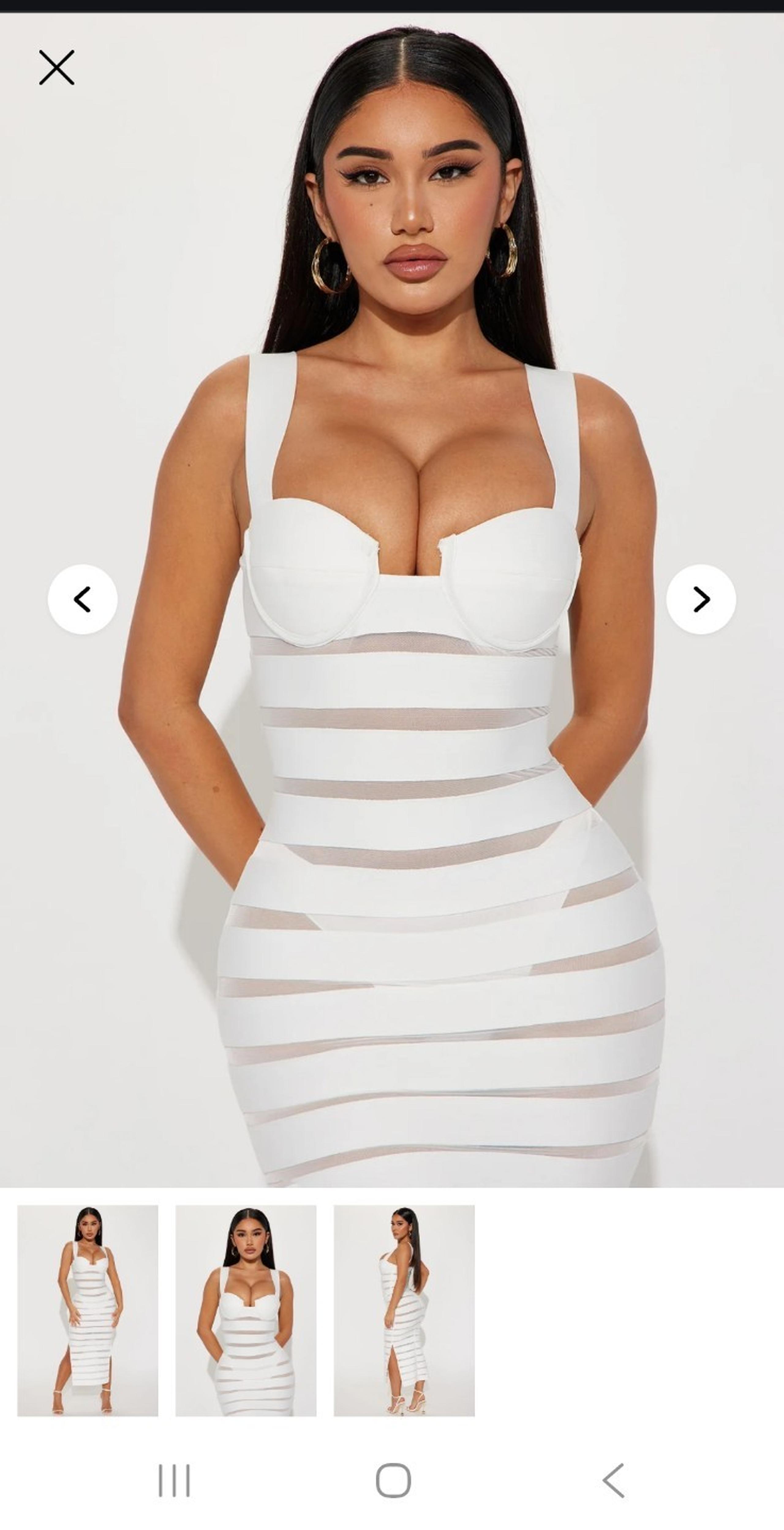 FREE SHIP NWT FASHION NOVA MESH TOGETHER BANDAGE MIDI  Dress SIZE LARGE