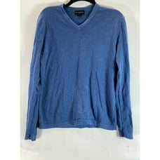 BANANA REPUBLIC Men's Blue Regular-Fit V-Neck Long Sleeve Pullover Sweater SZ S