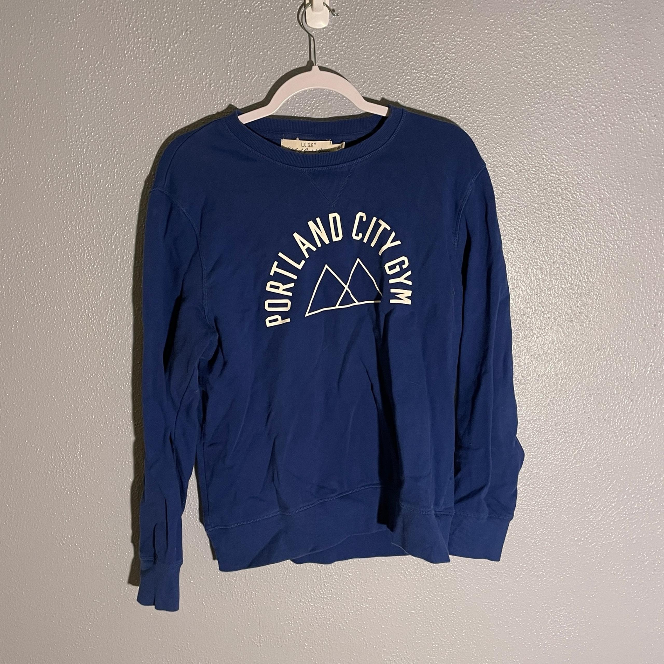 H&M Blue Portland City Gym Graphic Pullover Sweatshirt Men’s Size M
