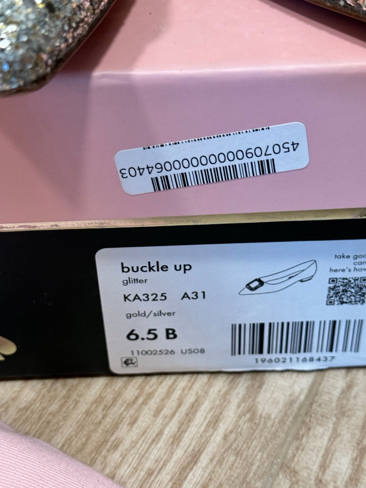 Kate Spade Flats Gold and Silver