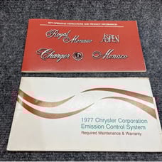 1977 Dodge Chrysler Royal Monaco Aspen Charger Monaco Owner's Manual