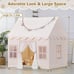 Play Tent for Kids Indoor: with Mat, Star Lights, Banners
