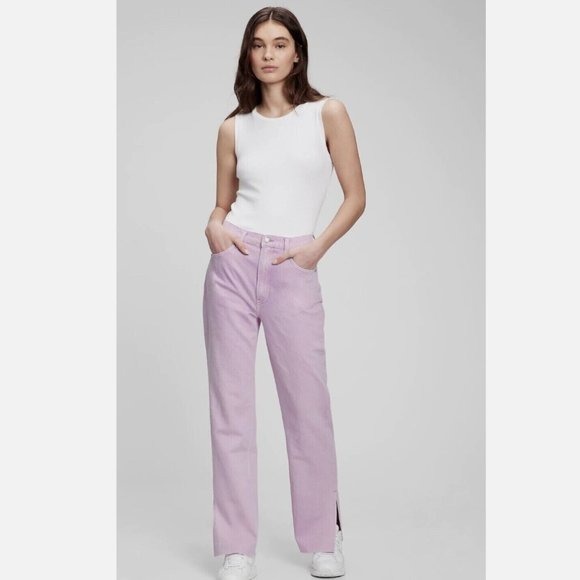 NWOT GAP Women 90s loose high rise jeans 33 LILAC Relax Fit