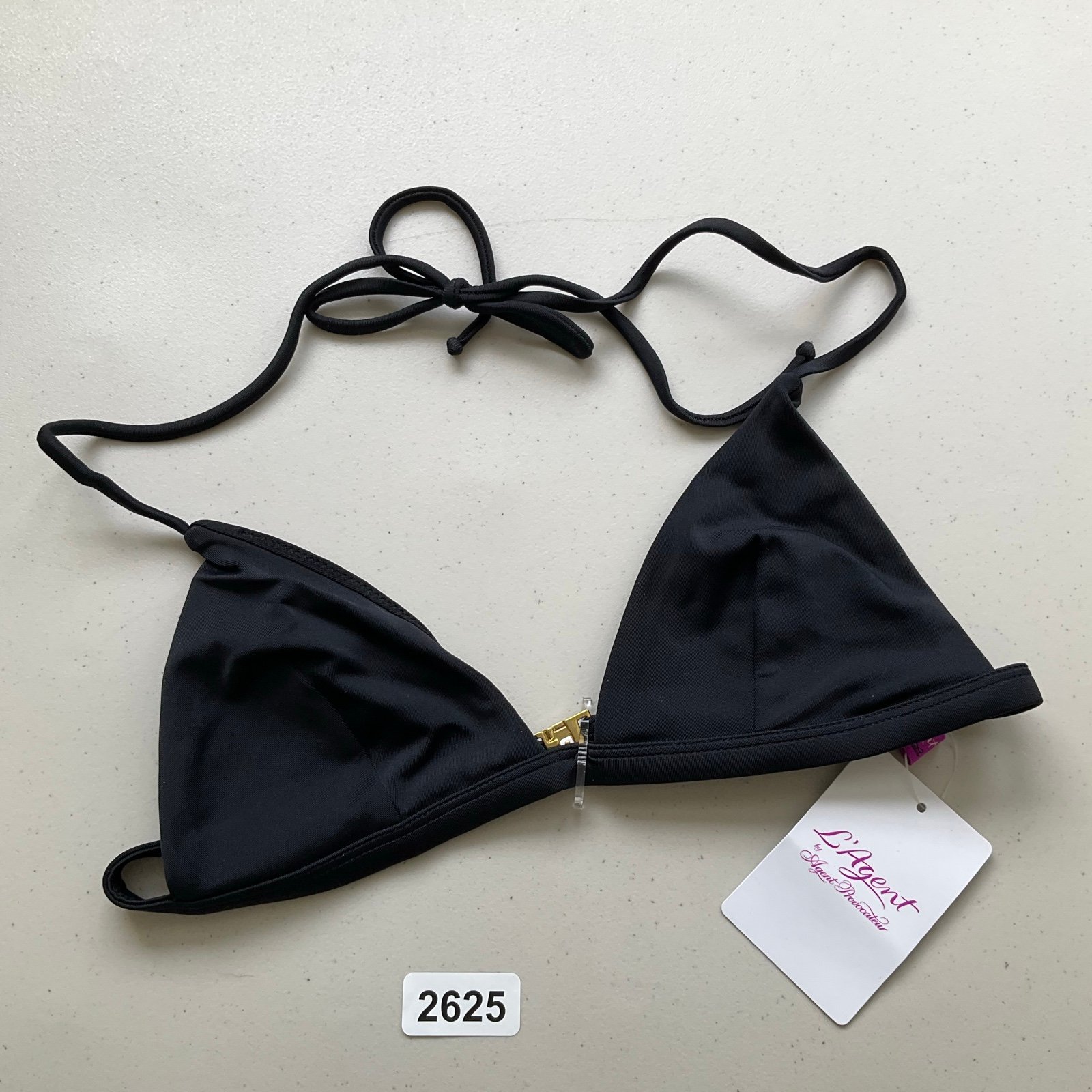 L'Agent by Agent Provocateur Womens Black Tayler Bikini Top Size Small