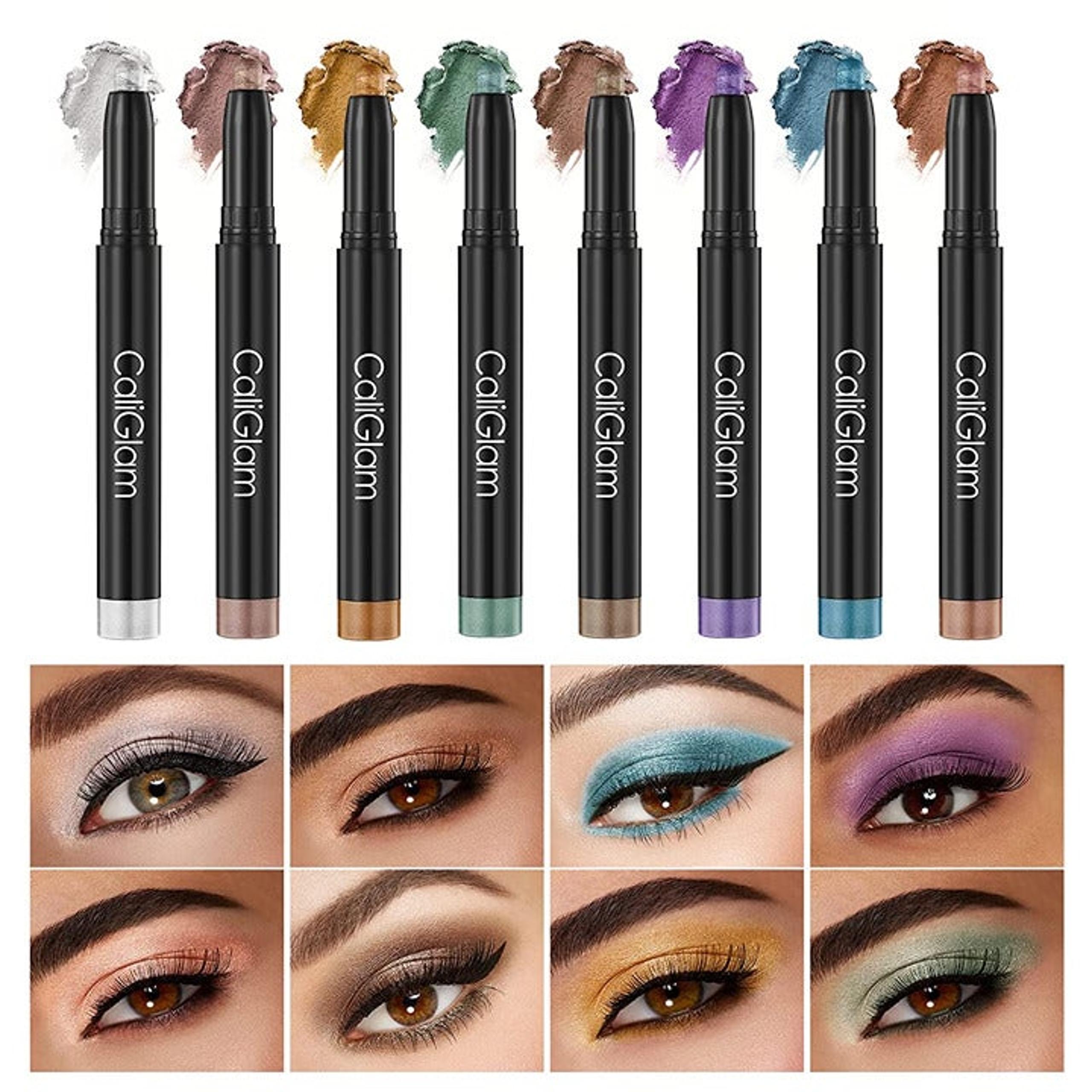 Jolilab Eyeshadow Stick, 8 Colors Eyeshadow Set Matte Professional Bright-colore