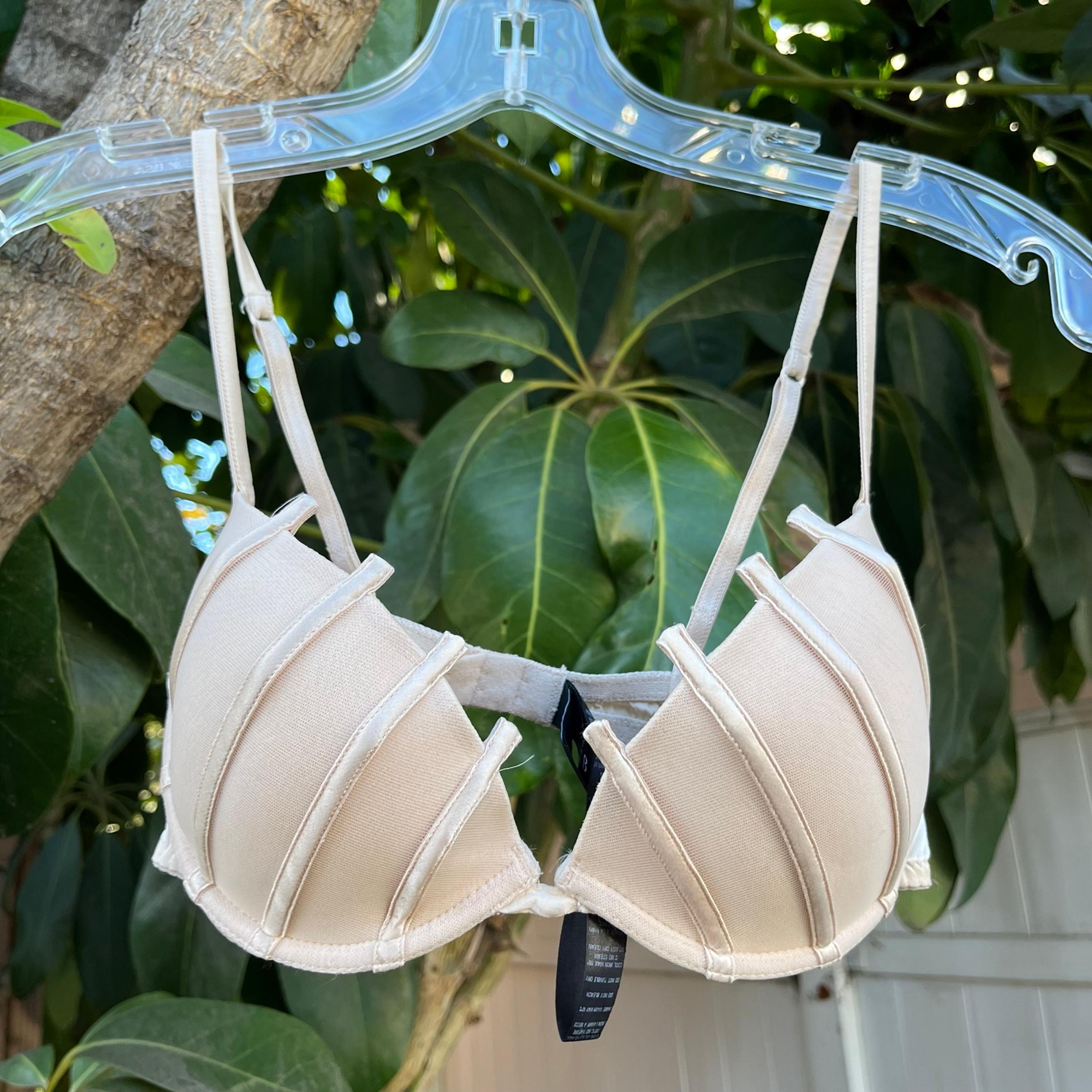 Luxury Designer La Perla Graphique Couture Cream Push-Up Bra.